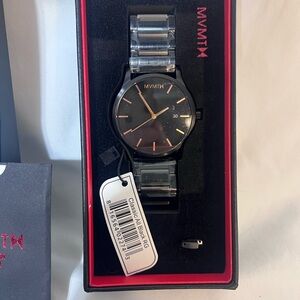 New MVMT Classic All Black Stainless Steel Men’s Watch M41 3ATM Water Resistant